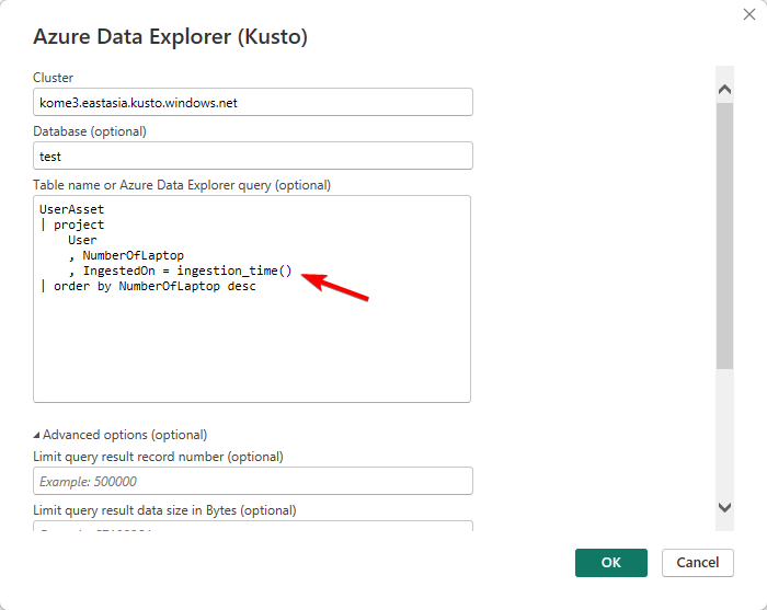 Add query to datasource